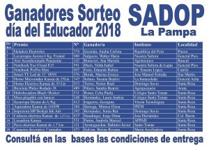 Lee más sobre el artículo SADOP La Pampa Sorteo día del Educador 2018